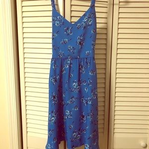 Loft blue floral sun dress